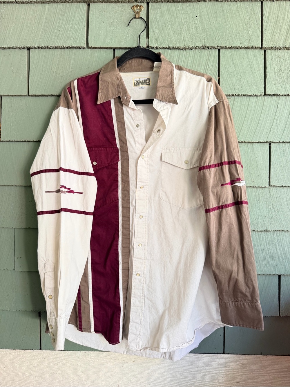 Vintage Express Rider Pearl Snap Western Shirt XL Cowboy Core Ranchwear Rodeo